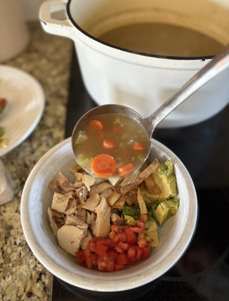 chicken-tortilla-soup-chuys-copycat-recipe-laddle-carrots-broth